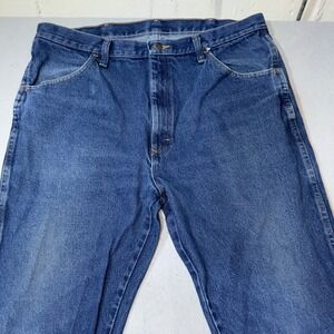 Rustler Mens Regular Fit Straight Leg Blue Denim Jeans 38x30 87619PW Medium Wash